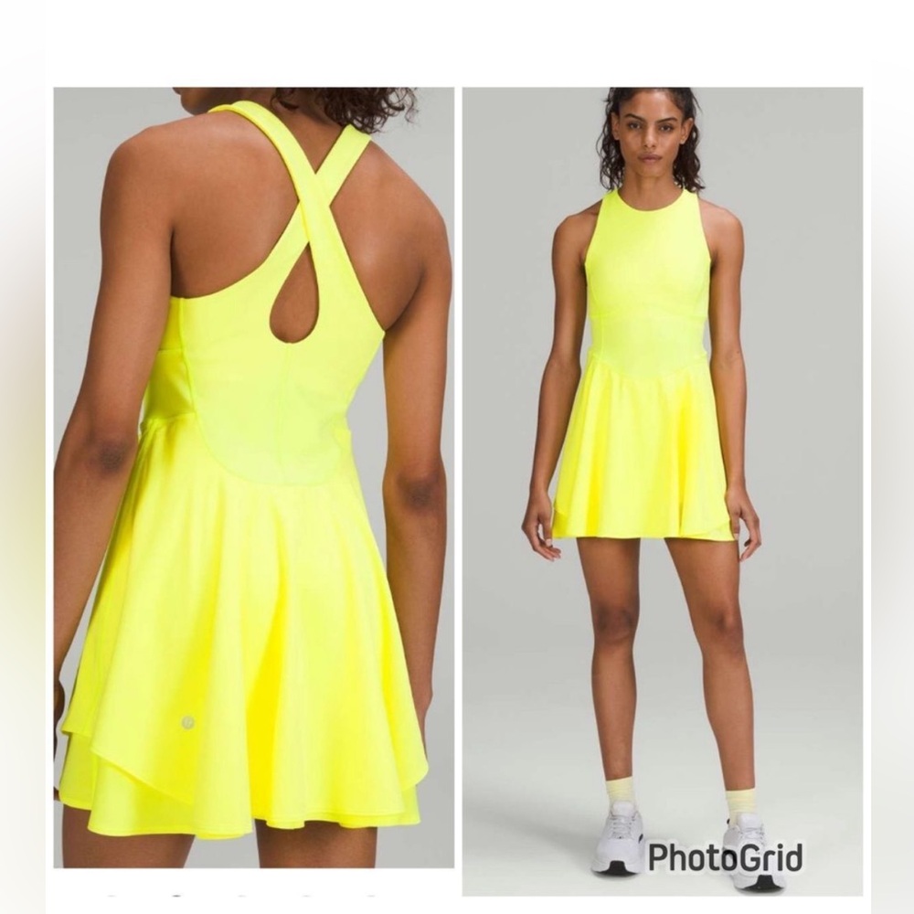 Yellow Lululemon tennis dress